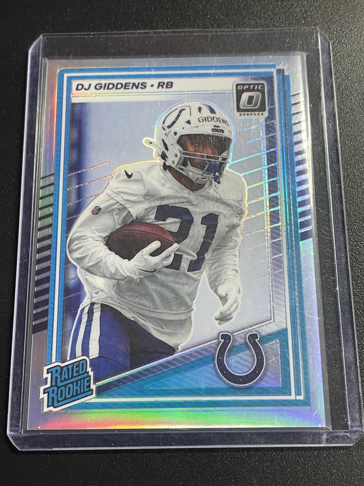 2025 Donruss #364 DJ Giddens Optic Rated Rookies Preview Holo