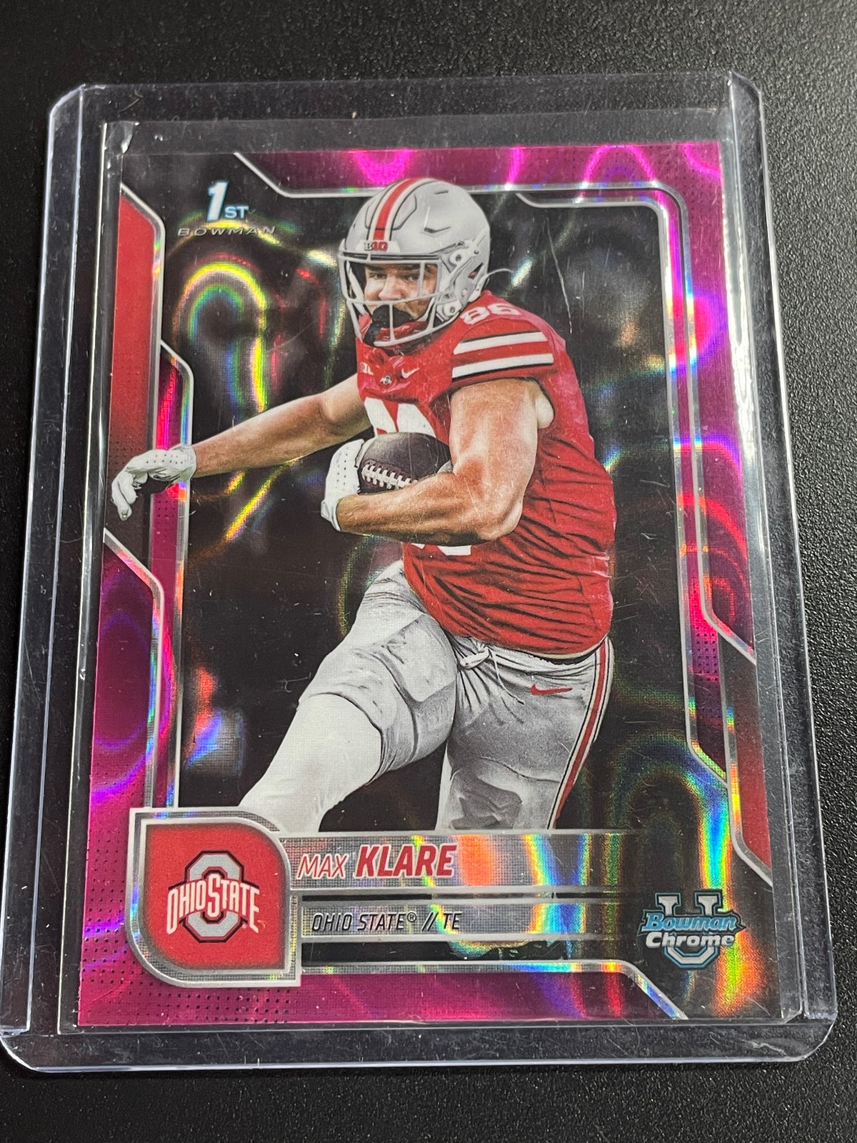 2025 Bowman University Chrome #59 Max Klare Aqua Refractor #/325