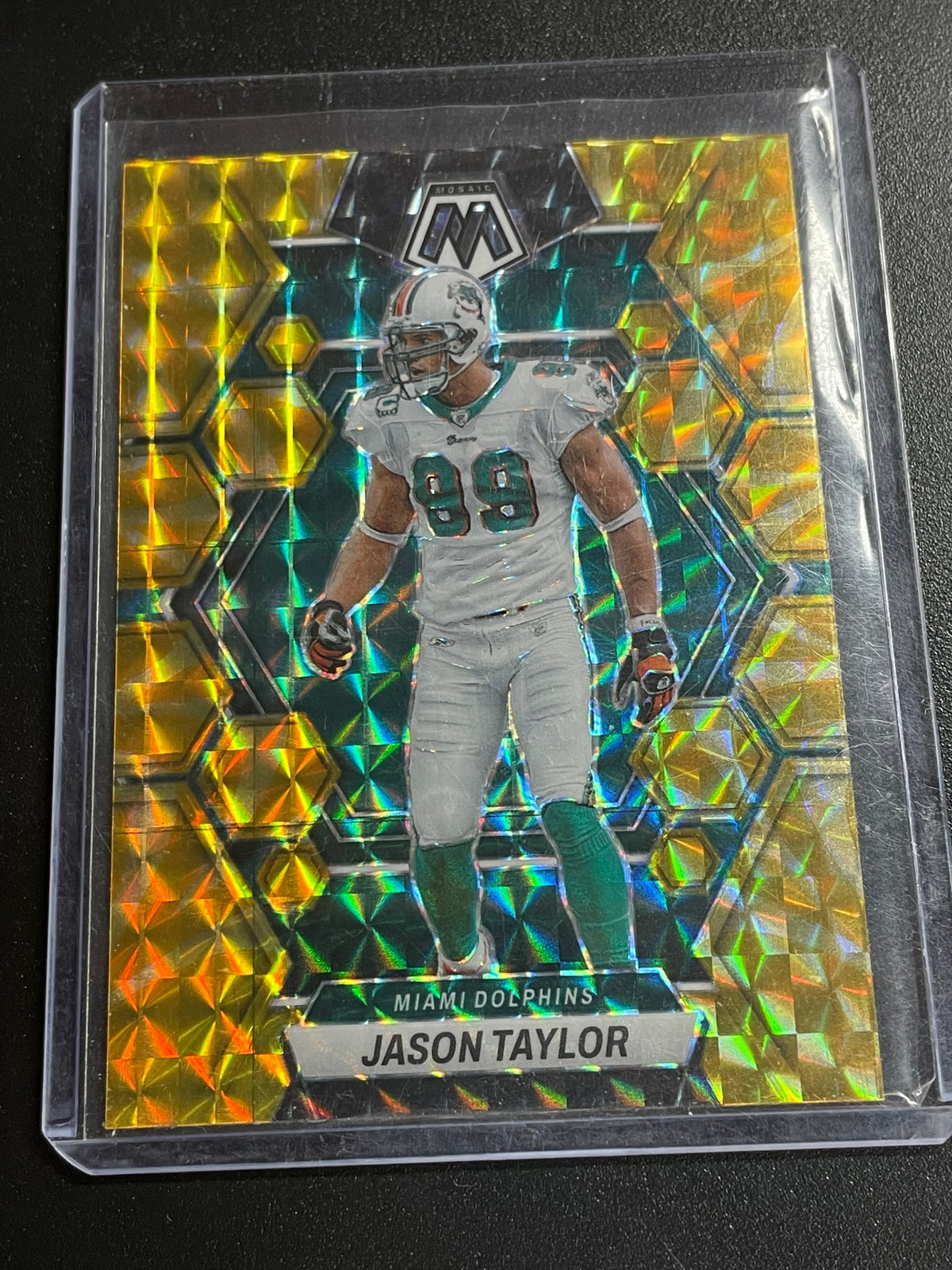 2023 Panini Mosaic #149 Jason Taylor Camo Pink Mosaic
