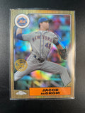 2022 Topps Chrome #87BC-7 Jacob deGrom 1987 Topps Baseball 35th Anniversary