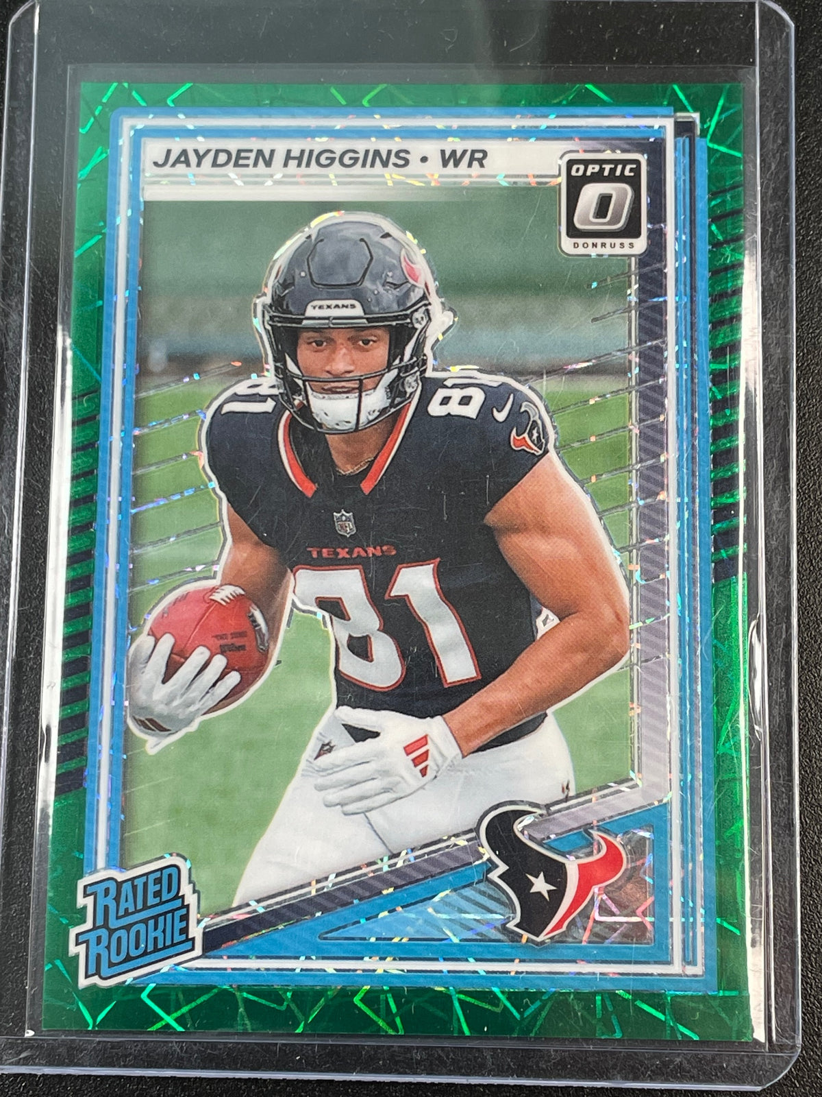 2025 Donruss Optic #225 Jayden Higgins Purple Shock