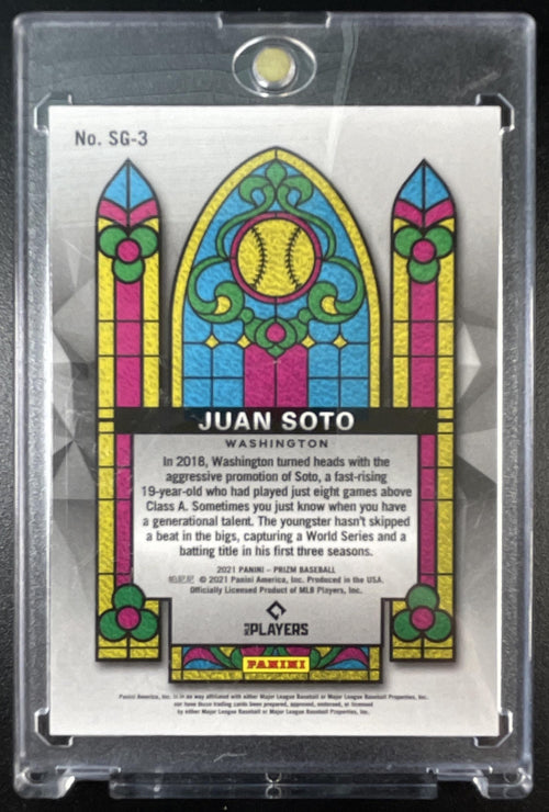 2021 Panini Prizm Juan Soto #SG-3 Stained Glass Nationals