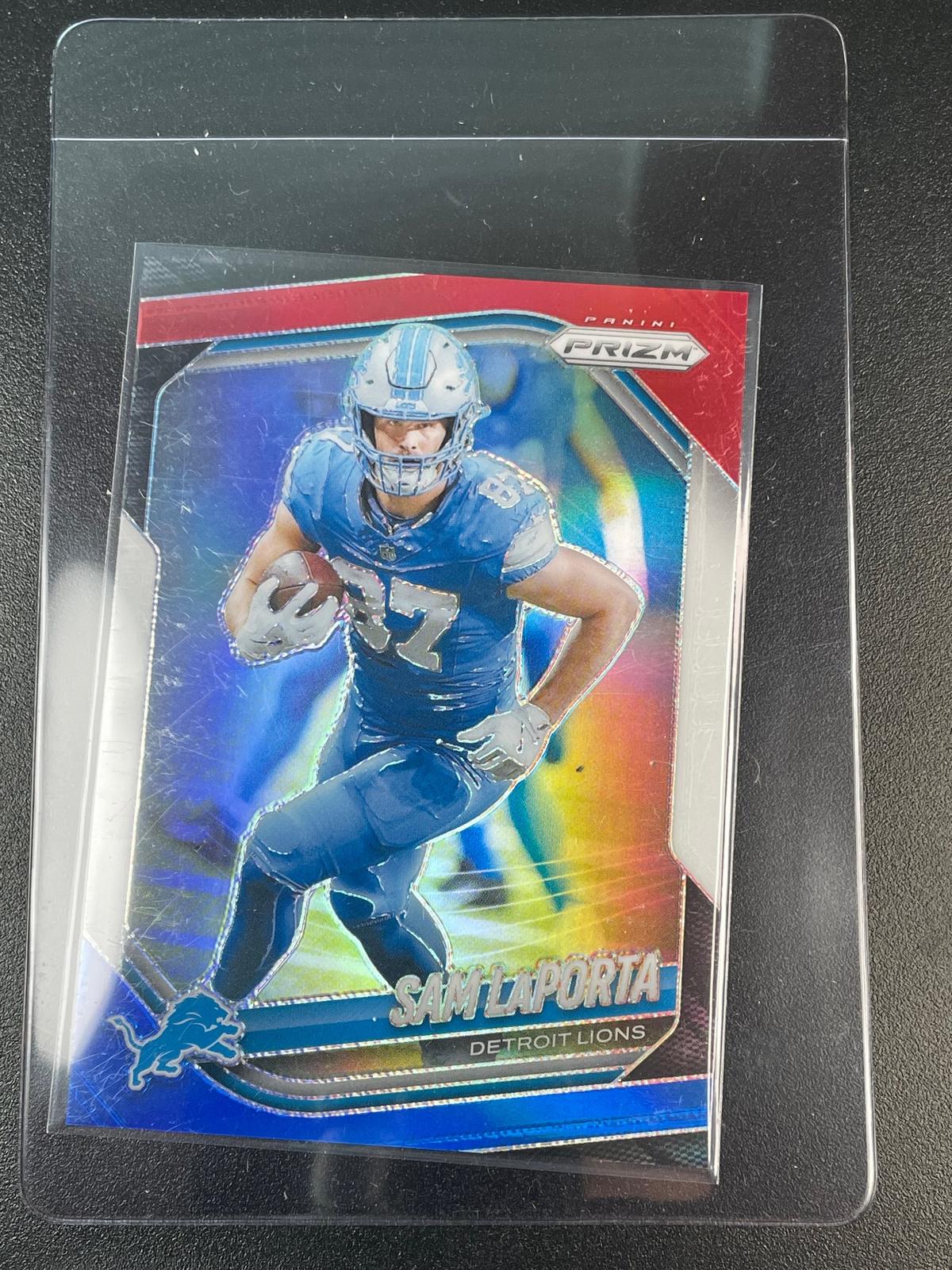 2025 Panini Prizm #122 Sam LaPorta Red White and Blue