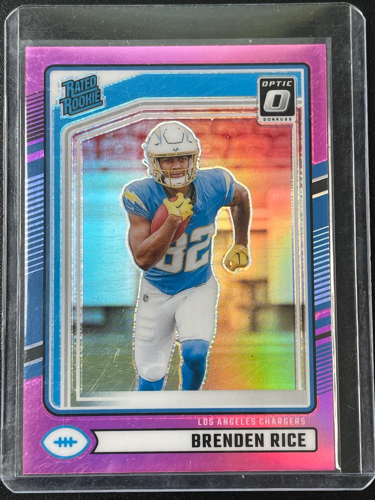 2024 Donruss #382 Brenden Rice Optic Rated Rookies Preview Pink