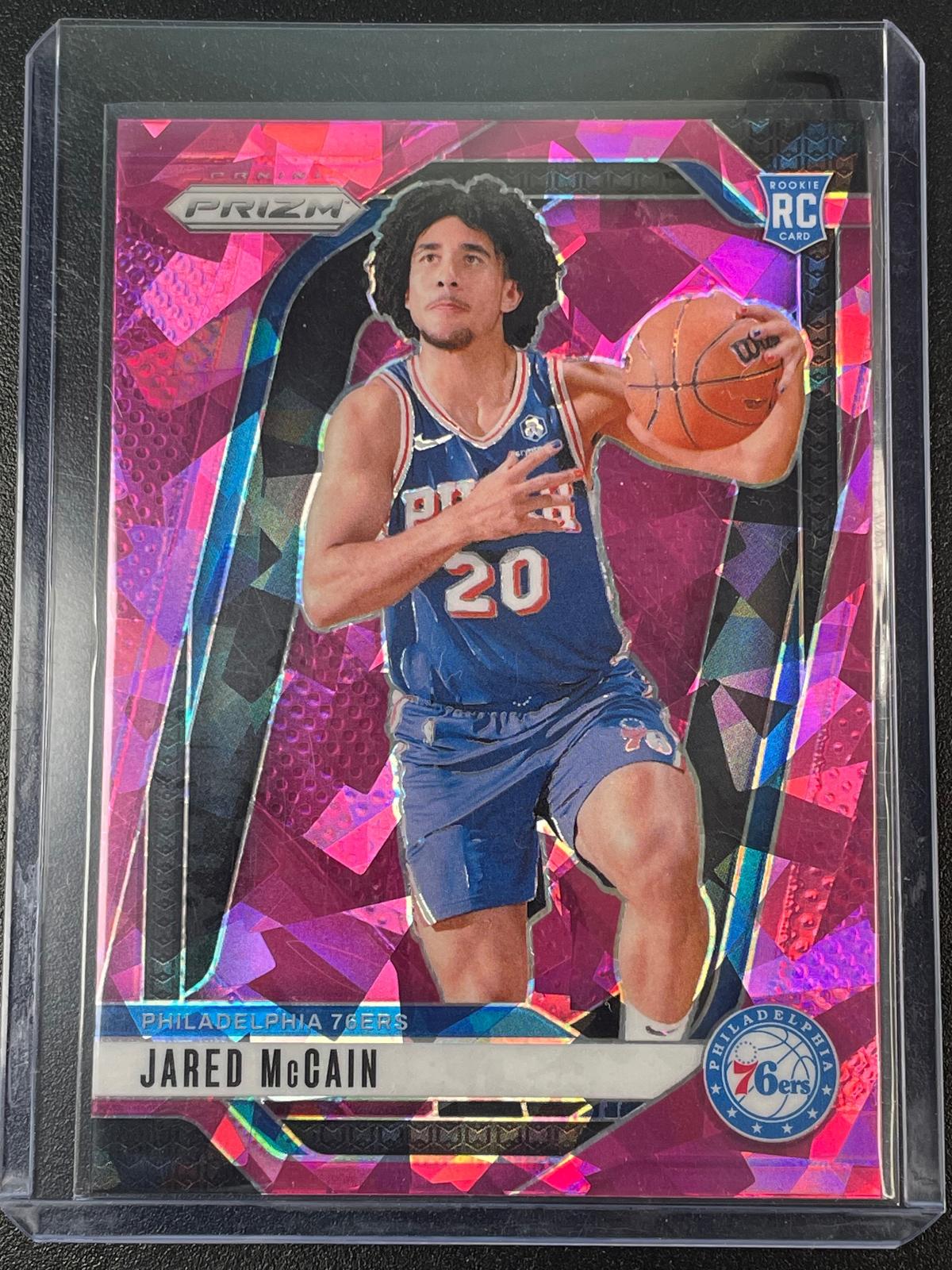2024-25 Panini Prizm #222 Jared McCain Prizm Orange Ice
