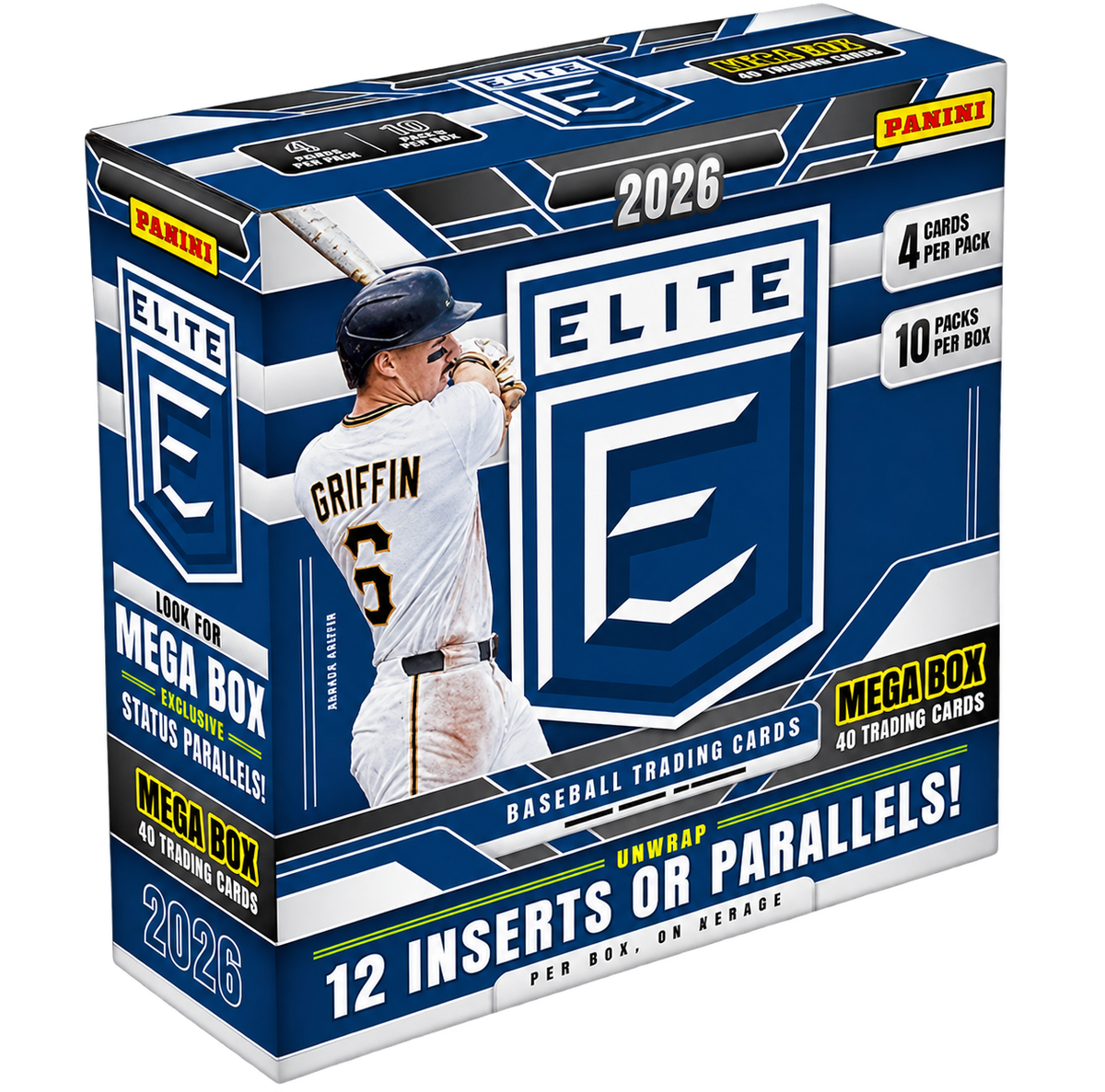 Panini 2026 Donruss Elite MLB Baseball Mega Box Trading Cards Box 40 Cards