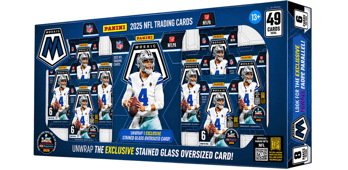 2025 Panini Mosaic NFL Costco Exclusive Bundle Box Jumbo Stained Glass