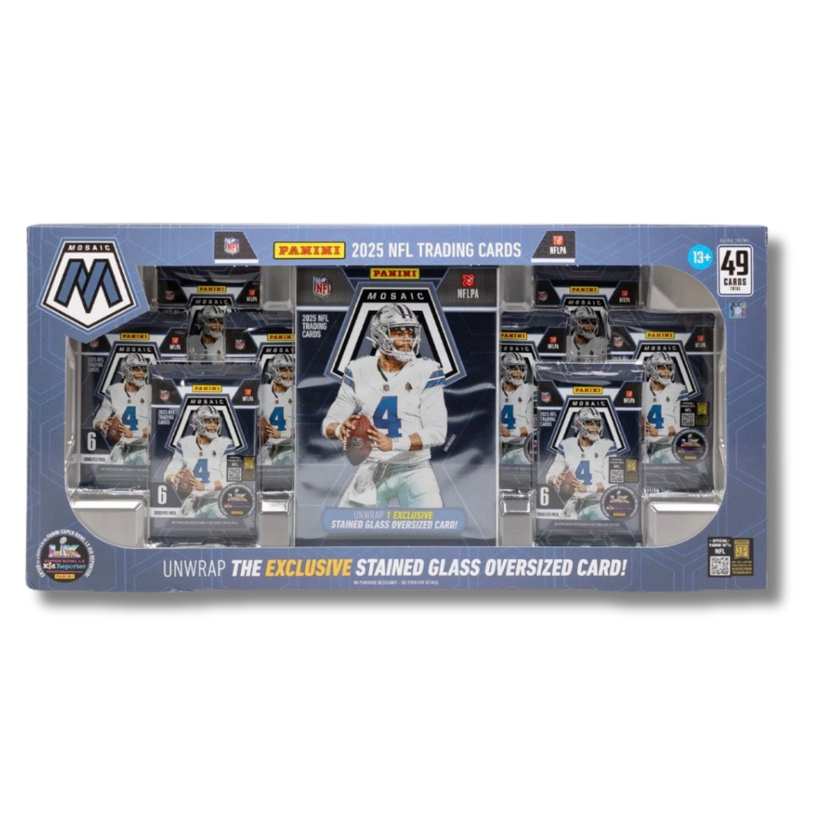 2025 Panini Mosaic NFL Costco Exclusive Bundle Box Jumbo Stained Glass